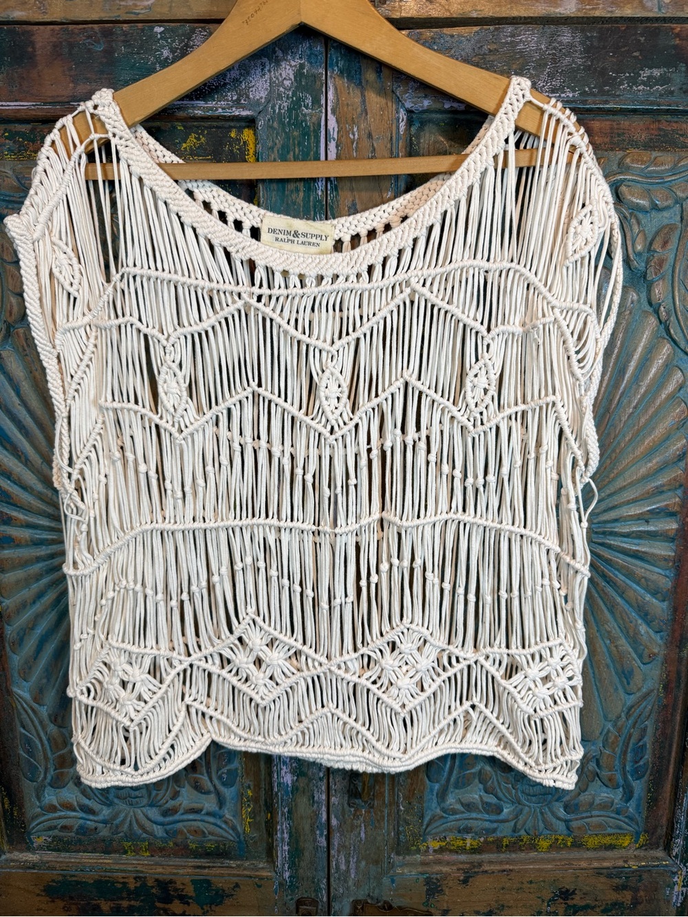 Boho macrame over shirt